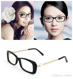 Fashion&Elegant CH0088 Women Narrow Rectangular Glasses Frame 53-19 quality metal &pure-plank Floral decorated fullset case for prescription