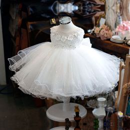 Blingbing Ball Gown Flower girls Dresses Pleats Tulle with lace Applique with beads Sequins Tea Length Girls Pageant Dresses Cheap