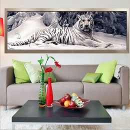 Diamante Bordado 5d Diy Diamante Pintura Punto De Cruz Tigre Blanco Ronda Diamante Mosaico Animales Home Pinturas Aficiones Artesanias