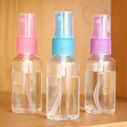 Free Shipping 30ml Transparent Plastic Spray Bottle PET Refillable Perfume Bottles with Spray Pump LX2406