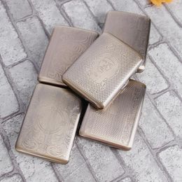 New portable 16 stainless steel cigarette case with bronze wire drawing to create customized cigarette box