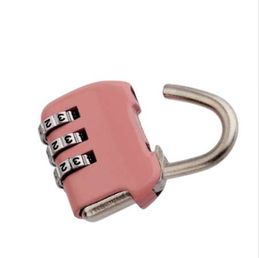Mini Metal 3 Digits Number Password Luggage backpack Combination Lock Padlock