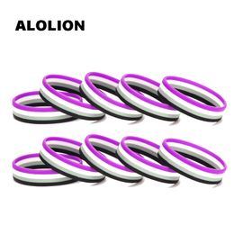 Asexual Silicone Rubber Bracelets Sports Wrist Band Bangle 0004