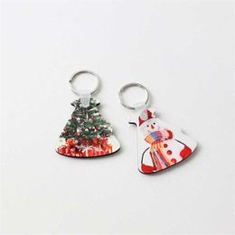 sublimation mdf wooden christmas tree ornaments Decorations heart transfer printing DIY custom blank mdf material whoelsaels