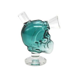 Ghost head, Colour skull, shape glass pipe, portable and easy to clean pipe.