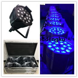 8 pieces flightcase led par 18x10 rgbw led stage light zoom par led rgbw 4in1