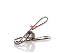 Hot Sale Excellent Quality New Arrival Stainless Steel Spring Clothes Socks Hanging Pegs Clips Clamps Silver Laundry F062101