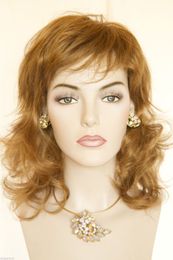Wig Medium Brown cosplay women's synthetic Curl Hair Wigs