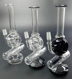 New 8 Inch Glass Dab Rig Bong Water Pipes with 14mm Female Downstem Thick Bottom Triangle Hookahs Beaker Bongs Glass Bowl Smoking Pipe