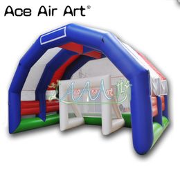 Half Open Match Inflatable Soccer Goal Target Tent with Built-in Shooting with Removable Stickers for Football Matches in Playing Fields