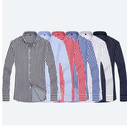 T-bird Shirt Men New Striped Long Sleeves Mens Dress Shirts Camisa Masculina Spring Summer Brand Casual Male Shirt Tops