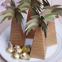 Candy Packing Favor Box Palm Tree Wedding Favor Box Chocolate Candy Gift Boxes Wholesale