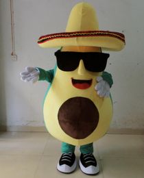 2018 Factory sale hot an avocado mascot costume with a big hat for adult to wear for sale for promotion