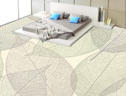 custom 3d flooring HD abstract leaves wallpaper for kitchen 3d stereoscopic video vinyl flooring adhesives photo wallpape