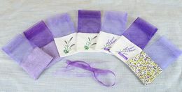 500pcs Purple Cotton Organza Lavender Sachets DIY Dried Flower Bursa Wardrobe Mouldproof Fume Gift Bag