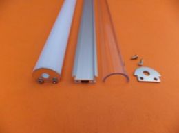 Free Shipping 2m/pcs 200m/lot LED Aluminium profile with PC Cover End Caps and Mounting Clips for LED Strip