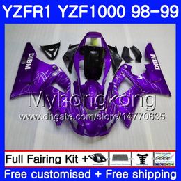 Bodywork For YAMAHA YZF R 1 YZF 1000 Purple silver YZF1000 YZFR1 98 99 Frame 235HM.18 YZF-1000 YZF-R1 98 99 Body YZF R1 1998 1999 Fairing