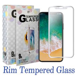 Tempered Glass Full Cover Screen Protector Ultra-Thin 3D Curved Edge Titanium Alloy Design For Iphone XS Max XR 8 With Package