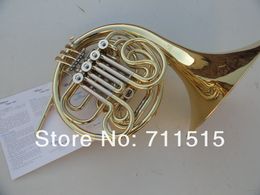 French Horn Double-Row Split 4 Key Single FB Key Bb Flat Wind Instruments French Horn Surface Gold Plated With Nylon Case