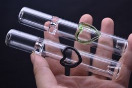 TOP quality thick pyrex glass one hitter pipe glass steam roller pipes cigarette hand pipe oil buners pipe heart shape glass oil burner