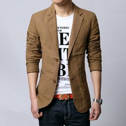 Spring Autumn New Mens Blazer Jacket Casual Slim Male Korean Suits Denim Blazer Cotton Plus Size M-6XL