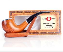 New Resin Pipe Imitated Wood Grain Portable Men's Pipe