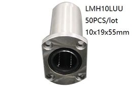 50pcs/lot LMH10LUU 10mm linear ball bearing/bushing long oval flanged bearings linear motion bearings 3d printer parts cnc router 10x19x55mm