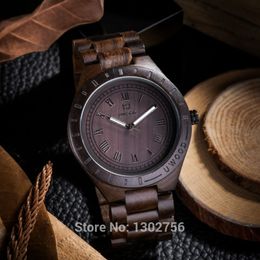 2018 New Natural Black Sandal Wood Analogue Watch UWOOD Japan MIYOTA Quartz Movement Wooden Watches Dress Wristwatch For Unisex