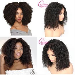 -Slove Rose Afro Verworrene Lockige Glueless Charmante Königin Volle Spitze Echthaarperücken Für Schwarze Frauen Brasilianische Remy Haarspitzeperücken