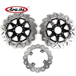 ARASHI ZX6R Front Rear Brake Rotors Disk Disc Set For KAWASAKI NINJA ZX-6R 1998 1999 2000 2001 ZX636 Z750 Z1000