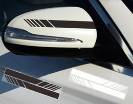 -2 teile / satz Universal Auto Rückseite Spiegel Seite Aufkleber Streifen DIY Dekoration Äußere Aufkleber Fit für BMW Audi Benz Porsche Honda TOYOTA FORD
