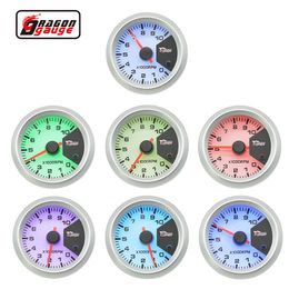 Dragon gauge 2 inch 52mm Stepper motor Auto tachometer Gauge 7 Colour backlight 0-10000 RPM Metre