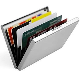 -Caja de metal con protector de caja de tarjeta de crédito de acero inoxidable RFID