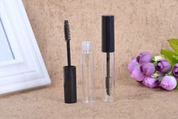 500pcs/lot 10ml mascara container bottle , empty Transparent cosmetic package mascara tube with black lid LX2297