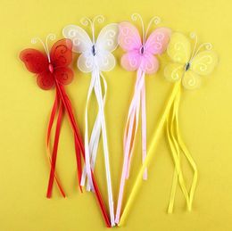 500pcs Girls Princess Butterfly Fairy Wand Magic Sticks Birthday Supplies Wedding Favours and Christmas Gifts SN1115