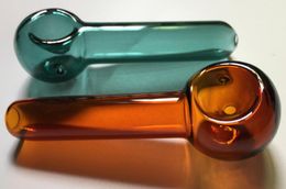 Popular Glass Spoon Water Pipe Oil Burner Pipes Thick Pyrex Smoking Dabber Pipe Glass Water Bongs Hand Pipe