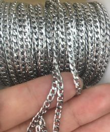 in bulk 5meter Silver Fashion Stainless Steel Thin 3mm NK Chain Figaro chain jewlery findings marking DIY FOR WOMEN MEN Chain