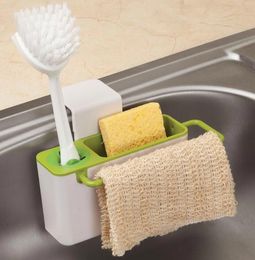 Kitchen Organiser Rack Soap Sponge Brush Holder Sink Caddy C