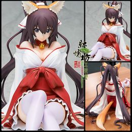 Newest Japanese Anime Miko Cosplay Costume Priestess Kimono Cosplay Dress Halloween Costume With Tail Sexy Role Play Clothing