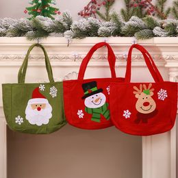 Christms Gift Bag Santa Claus Snowman Candy Bag Handbag Home Party Decoration Xmas Kids Gift Bag