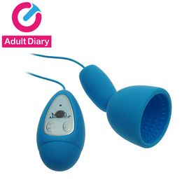 Adult Diary 10 Speeds Male Masturbator Cup Silicone Glans Vibrator Penis Ring Sex Toys For Men Stamina Trainer Chastity Device Y1892804