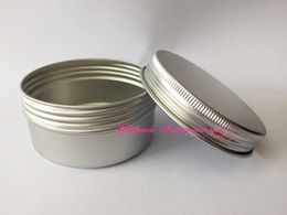 tin gift boxes packaging Canada - Wholesale 100pcs lot 80g Metal Box Tin Container Butter Jar Aluminum Packaging Wath Case Gift Box USB Container 80ml 2.8oz drop shipping