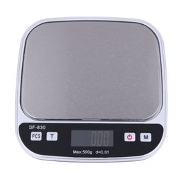 0.01g/500g Stainless Steel Digital Scale Precision Jewelry Diamond Kitchen Scale Balance Weight Portable Electronic Scale