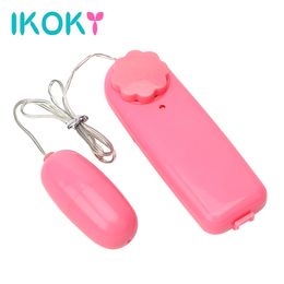 IKOKY Vibrating Egg Strong Vibrator Remote Control G-Spot Massager Clitoris Stimulator Sex Toys for Women Female Adult Products S1018