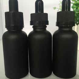 30ml black frosted round shaped dropper bottle,essential oil bottle,dropper container,glass bottle,cosmetic container
