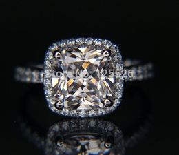 choucong Classy Brillian 3.0 Ct White Diamonique Cz 925 Sterling silver Wedding Ring Sz 5-11 Free shipping