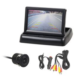 DIYKIT 4.3inch Colour TFT LCD Car Monitor with HD Rear View Reverse Backup Car Camera Parking System