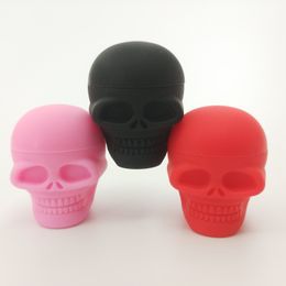 Storage Bins Silicone Containers for Dab 3ml Skull Wax Jars 50pcs lot Assorted color271j