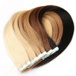 ELIBESS Hair Tape in Hair Extensions 2.5g/piece 40pcs/lot Silky Straight Skin Weft Remy Hair