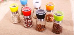 2017 Salt and Pepper mill grinder Glass Pepper grinder Shaker Spice Salt Container Condiment Jar Holder New ceramic grinding bottles a140